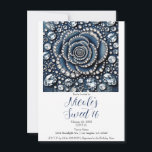 Convites Diamante Rosa & Denim Glam Festa de Aniversário de<br><div class="desc">Preencha com suas informações.</div>