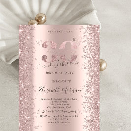 Convites Diamantes Brilho Rose Gold Aniversário 30 Anos