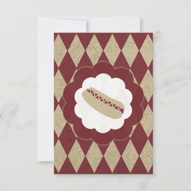 Convites diamantes de cachorro quente (Frente)