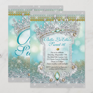 Convites Diamantes e Bling Sweet 16 Quince Invtions