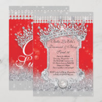 Diamantes e Bling Sweet 16 Quince Invtions