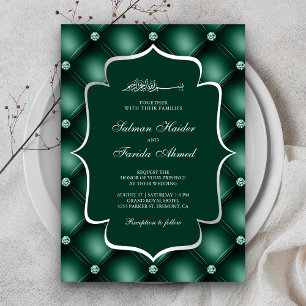 Convites Diamantes Emaranhados Verde Esmeralda Casamento Mu