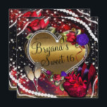 Convites Diamantes Pérolas Corações Altos Altos Altos Doces<br><div class="desc">Personalizar para o seu evento</div>