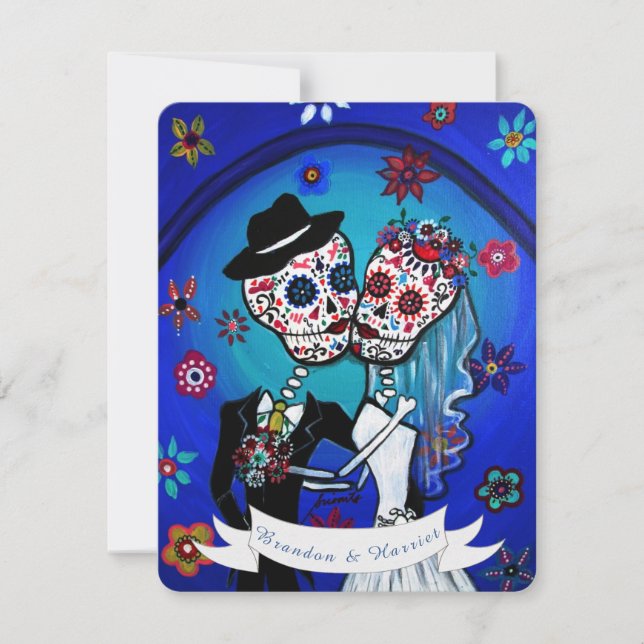 CONVITES DIÂMETRO DE LOS MUERTOS CASAMENTO (Frente)