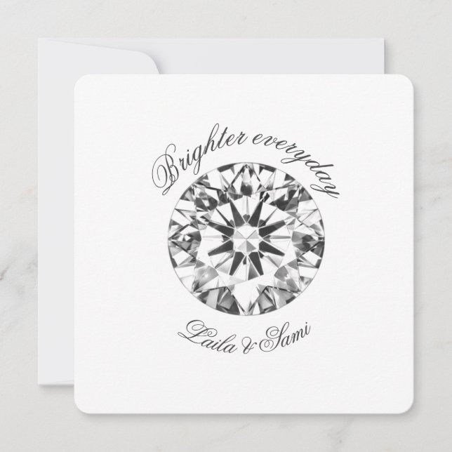 Convites Diamond Classic Round Brighter together 2026 -  (Frente)