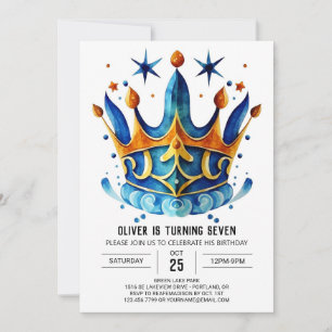 Convites Diamond Custom Prince Crown Aniversário