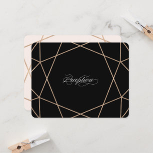 Convites Diamond Gemstone - Recepção de casamento Geométric