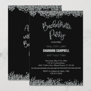 Convites Diamond & Glitter Festa de solteira Bling