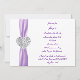Convites Diamond Heart Festa de solteira Invitation