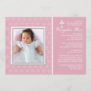 Convites Diamond Lace Photo Invitation