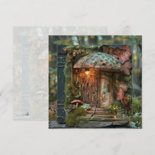 Convites Diário de Livro Verde do Cottagecore Mushroom