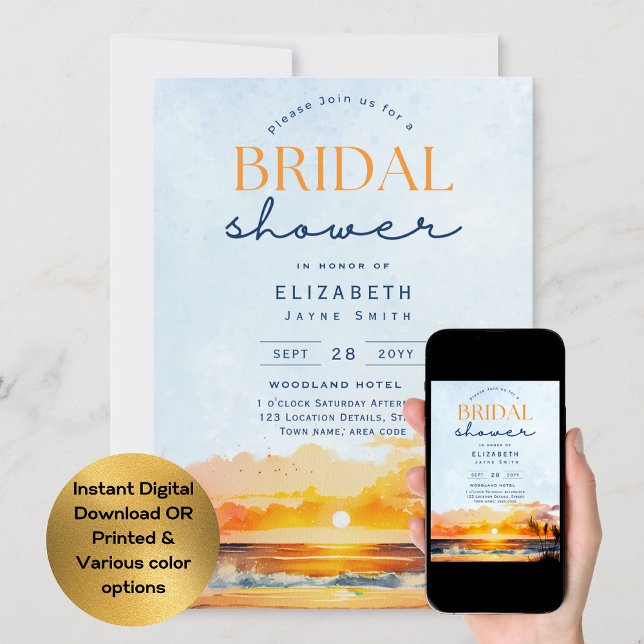 Convites Dias de Balança | Chá de panela Tropical Sunset Be (Criador carregado)