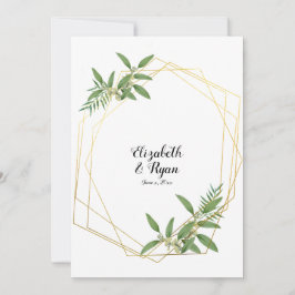 Convites Dicas de casamento com folhas, folhagem para noiva