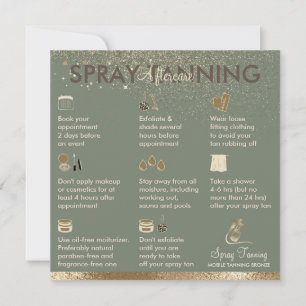 Convites Dicas de Instruções de Pós-Cuidado Sage para Spray