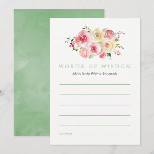 Convites Dicas de Noiva para Chá de Noiva com Rosa Floral e