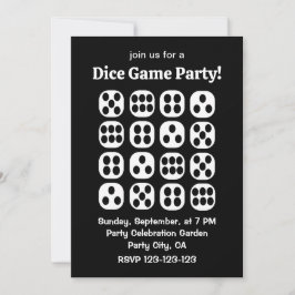 Convites Dice Roll Game Party