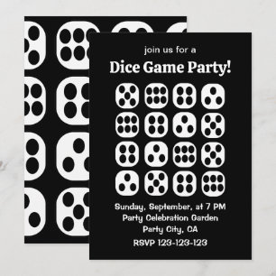 Convites Dice Roll Game Party