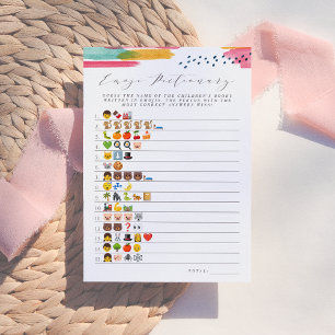 Convites Dicionário de Emoji de Livro Infantil   Rosa e Azu