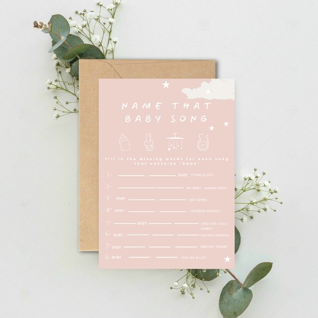 Convites Diga a essa canção de bebê Gam mínima de chá de fr (Criador carregado)