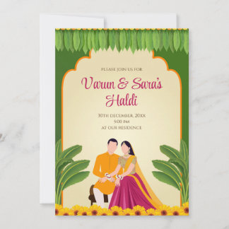 Convites Digitais Haldi & Convites de Haldi Digita