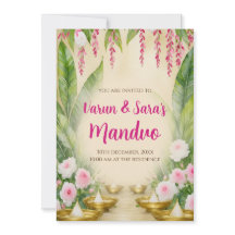 Convites digitais Mandap Mahurat Mandvo convida