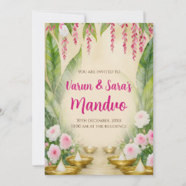 Convites digitais Mandap Mahurat Mandvo convida