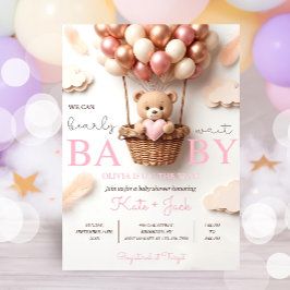 Convites Digital Baby Girl Shower Invitation Template, Edit