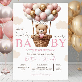 Convites Digital Baby Girl Shower Invitation Template, Edit