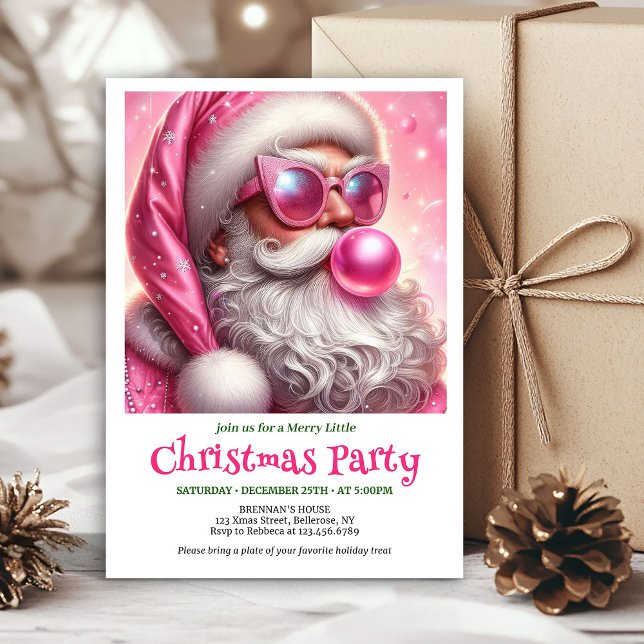 Convites Digital Funny Santa Sunglasses Christmas Invites (Digital Funny Santa Sunglasses Christmas Invitation

)