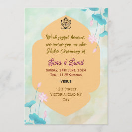 Convites Digital Haldi Ceremony Invitations