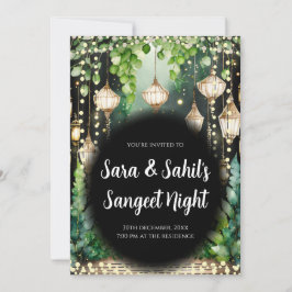 Convites Digital Sangeet cartões de casamento indi