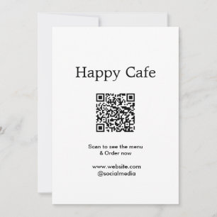 Convites Digitalização do restaurante Café para ver o pedid