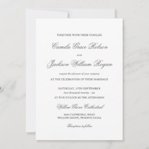 Convites Dinheiro Antigo Atemporal Casamento Preto e Branco