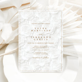 Convites Dinheiro Antigo Floral Casamento Marfim