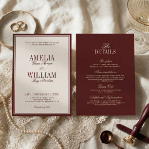 Convites Dinheiro Antigo Sofisticado Atemporal Casamento Bo