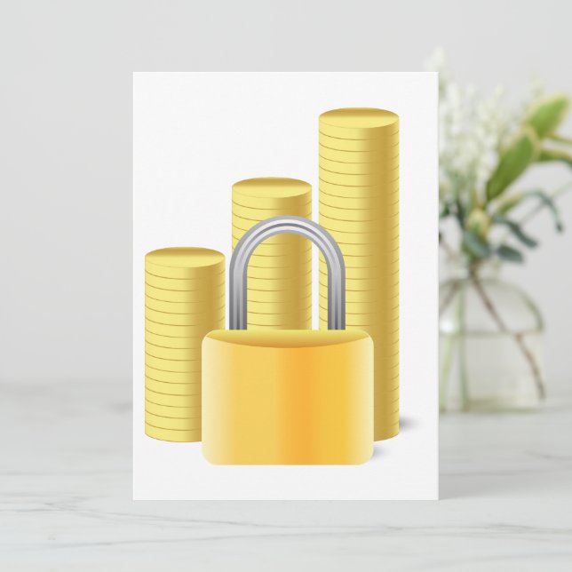 Convites Dinheiro Seguro (Em pé/Frente)