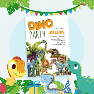 Convites Dino Party Dinossaur Birthday