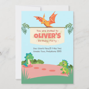 Convites Dino Playground Birthday
