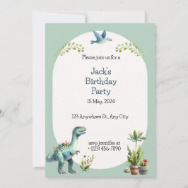 Convites Dinosaur Adventure Birthday Party Invitation