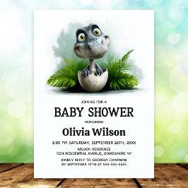 Convites Dinosaur Baby Shower Invitation