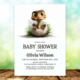 Convites Dinosaur Baby Shower Invitation