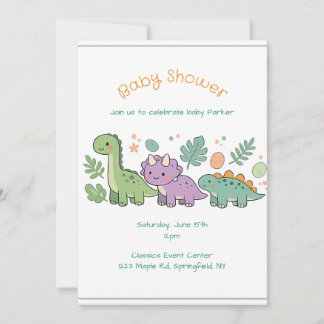 Convites dinosaur baby shower invitation for boy or girl