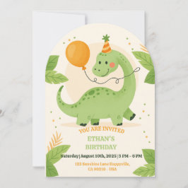 Convites Dinosaur Birthday Party Invitation