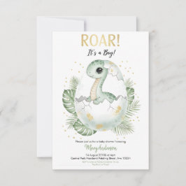 Convites Dinosaur park Baby Shower party boy girl Roar