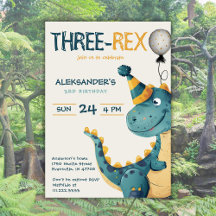 Dinosaur Trex Três Partido aniversário de 3 anos R