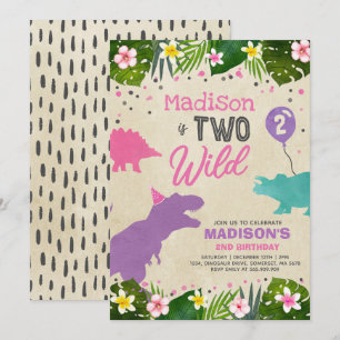 Convites Dinossaur Aniversário Convide Dois Festa de Dinoss