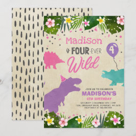 Convites Dinossaur Aniversário Convide Quatro Festa de Dino