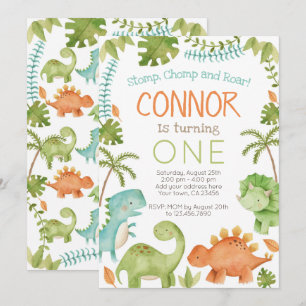 Convites Dinossaur Birthday