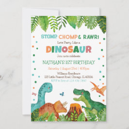 Convites Dinossaur Birthday