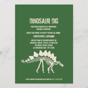 Convites Dinossaur Dig Birthday